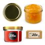 Słoiki na przetwory Tartu 235ml 20szt 82mm + wieczka złote
