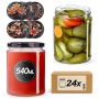 Słoiki na przetwory Maki 540ml fi82mm 24szt + wieczko Kwiaty