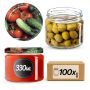 Słoiki na przetwory Sonka 330ml 100szt 82mm + wieczka "Warzywa"