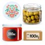 Słoiki na przetwory Sonka 330ml 100szt 82mm + wieczka "Folklor"