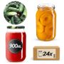 Słoiki na przetwory Simo 900ml 24szt 82mm + wieczka "Ogórki"