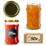 Słoiki na przetwory Seno 315ml 50szt 66mm + wieczka złote