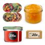 Słoiki na przetwory Tartu 235ml fi82mm 20szt + wieczko Egzotyczne owoce