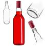 Szklana butelka Monopol 700ml z długą czerwoną zakrętką 1 szt.