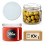 Słoiki na przetwory Sonka 330ml 10szt 82mm + wieczka białe