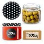 Słoiki na przetwory Sonka 330ml 100szt 82mm + wieczka "Groszek czarny"