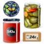 Słoiki na przetwory Maki 540ml 24szt 82mm + wieczka "Śliwki"