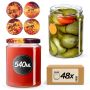 Słoiki na przetwory Maki 540ml fi82mm 48szt + wieczko Zestaw miodowy
