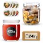 Słoiki na przetwory Salla 425ml fi82mm 24szt + wieczko Fruit heart