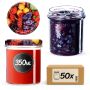 Słoiki na przetwory Avila 350ml 50szt 82mm + wieczka "Mix Owoców"