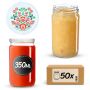 Słoiki na przetwory Gera 350ml fi66mm 50szt + wieczka "Folklor"