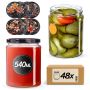 Słoiki na przetwory Maki 540ml fi82mm 48szt + wieczko Kwiaty
