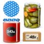 Słoiki na przetwory Maki 540ml fi82mm 48szt + wieczko Groszek niebieski