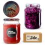 Słoiki na przetwory Jukka 720ml fi82mm 24szt + wieczko Pszczoła