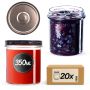 Słoiki na przetwory Avila 350ml fi82mm 20szt + wieczko Czarno złote