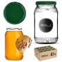 Szklany słój Lierde 900ml 82mm 48 szt. + wieczka zielone