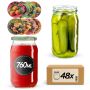 Słoiki na przetwory Niva 760ml fi82mm 48szt + wieczko Egzotyczne owoce