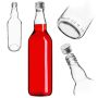 Szklana butelka Monopol 700ml z srebrną zakrętką 1 szt.