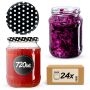 Słoiki na przetwory Jukka 720ml 24szt 82mm + wieczka "Groszek czarny"