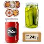 Słoiki na przetwory Niva 760ml fi82mm 24szt + wieczko Miodowy mix