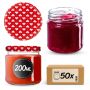 Słoiki na przetwory Lerma 200ml 50szt 66mm + wieczka "Serca"
