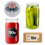 Słoiki na przetwory Niva 760ml fi82mm 16szt + wieczko Kogut