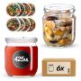 Słoiki na przetwory Salla 425ml fi82mm 6szt + wieczko Warzywny mix