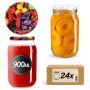 Słoiki na przetwory Simo 900ml 24szt 82mm + wieczka "Mix Owoców"