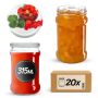 Słoiki na przetwory Seno 315ml 20szt 66mm+ wieczka "Truskawki"