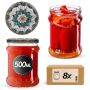 Słoiki na przetwory Kisko 500ml fi82mm 8szt + wieczko Ceramics 1