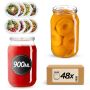 Słoiki na przetwory Simo 900ml fi82mm 48szt + wieczko Garden wreath