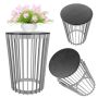 Kwietnik dwustronny Aytre 54 cm platynowy + blat czarny