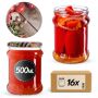 Słoiki na przetwory Kisko 500ml fi82mm 16szt + wieczko Warzywa