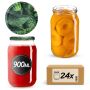 Słoiki na przetwory Simo 900ml 24szt 82mm + wieczka "Ogórki II"