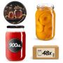 Słoiki na przetwory Simo 900ml 48szt 82mm + wieczka "Czarny miód"