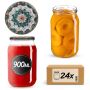 Słoiki na przetwory Simo 900ml fi82mm 24szt + wieczko Ceramics 1
