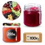Słoiki na przetwory Lerma 200ml 100szt 66mm + wieczka "Owoce"