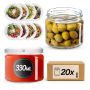Słoiki na przetwory Sonka 330ml fi82mm 20szt + wieczko Garden wreath