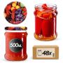 Słoiki na przetwory Kisko 500ml 48szt 82mm + wieczka "Mix Owoców"
