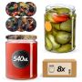 Słoiki na przetwory Maki 540ml fi82mm 8szt + wieczko Ptaki