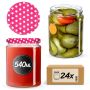 Słoiki na przetwory Maki 540ml 24szt 82mm + wieczka "Groszek różowy"