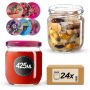 Słoiki na przetwory Salla 425ml fi82mm 24szt + wieczko Jagodowy mix