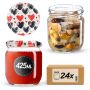 Słoiki na przetwory Salla 425ml fi82mm 24szt + wieczko Serca