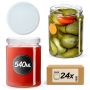 Słoiki na przetwory Maki 540ml 24szt 82mm + wieczka białe