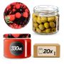 Słoiki na przetwory Sonka 330ml 20szt 82mm + wieczka "Owoce leśne"