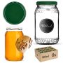 Szklany słój Lierde 900ml 82mm 8 szt. + wieczka zielone