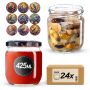 Słoiki na przetwory Salla 425ml fi82mm 24szt + wieczko Ptaki