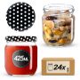 Słoiki na przetwory Salla 425ml 24szt 82mm + wieczka "Groszek czarny"