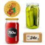 Słoiki na przetwory Niva 760ml 24szt 82mm + wieczka "Miód"