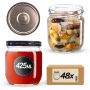 Słoiki na przetwory Salla 425ml fi82mm 48szt + wieczko Czarno złote